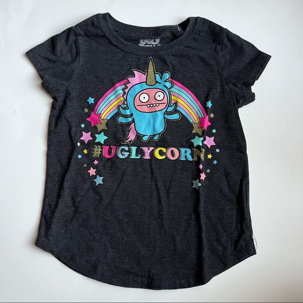 Uglydolls Uglycorn Girls Black T-Shirt - Size 6/6X (Small) (Used)